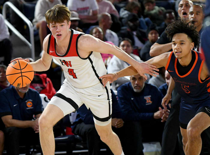 Harvard-Westlake vs. Roosevelt in the CIF Southern Section Open Division boys basketball final at Cal Baptist University on Friday, Feb. 23, 2024.